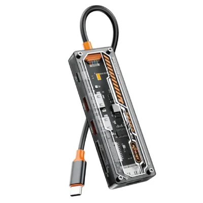 Hub Adaptador Type C + Pd 3.0 + HDMI 4k + Leitor De Cartão  WINDOWS/mac