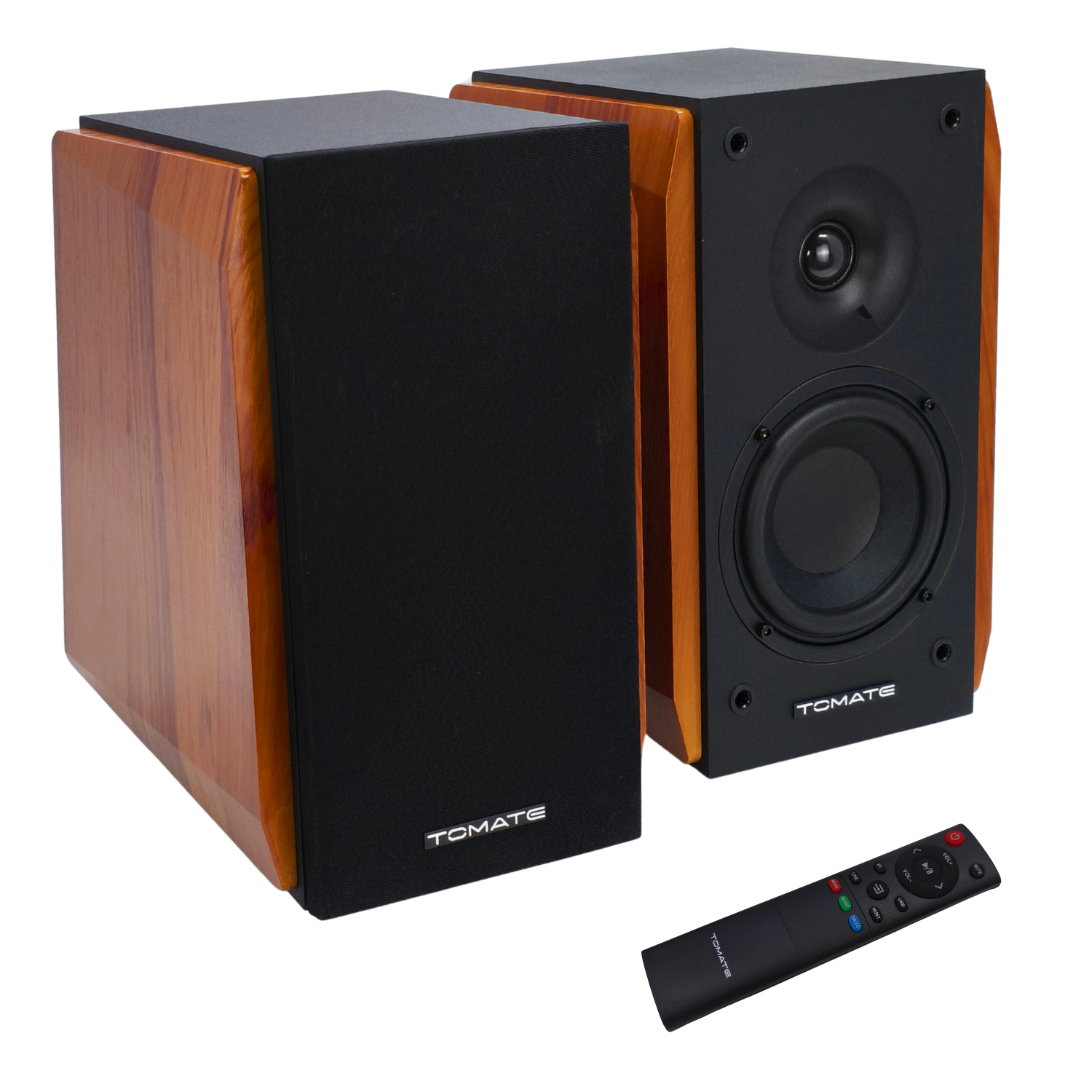 Caixa De Som Bluetooth 110w Rms Com Graves Potentes Bivolt Conexões HDMI Arc Óptica Aux, Design Em Madeira