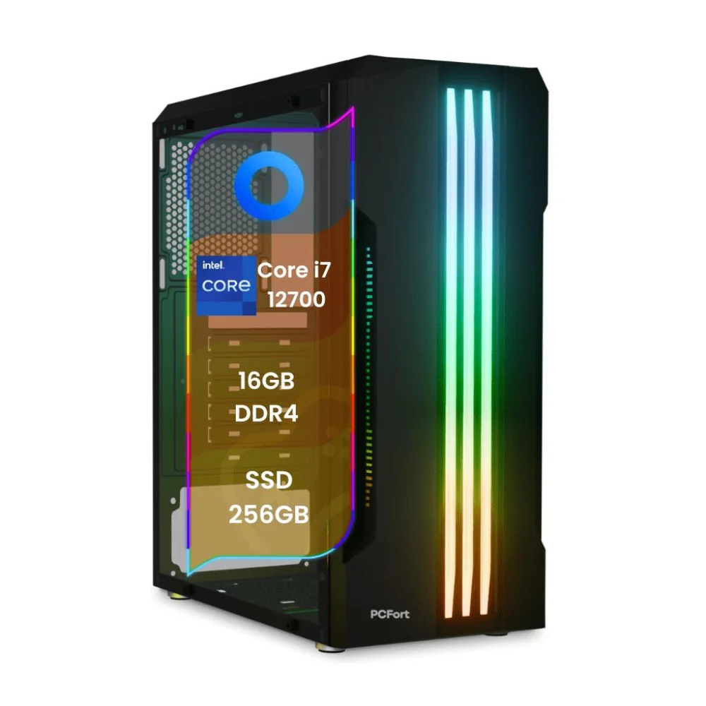 PC Gamer Top Concórdia Processador i7 12700 16gb SSD 256gb Fonte 500w Freedos - view 3