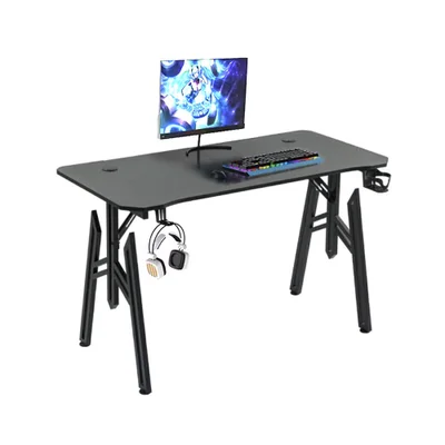 Mesa Gamer Fibra De Carbono 120cm Suporte Para Fone Ergonômica Resistente