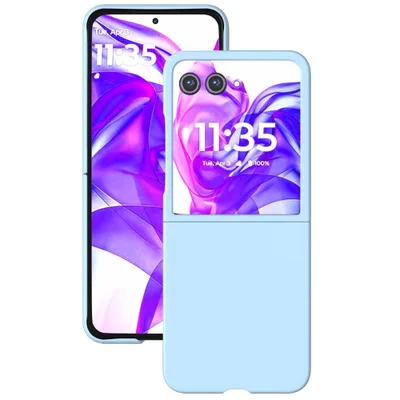 Capa Premium para Motorola Razr 50 Ultra - Encaixe Perfeito, Design Elegante, Leve e Fina, Proteção contra Arranhões e Uso Diário - Cor: Azul Claro