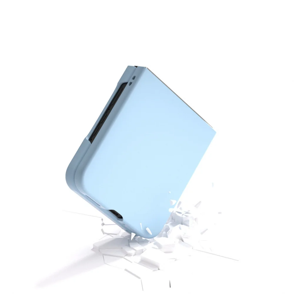 Imagem 2 de 5 do produto Capa Premium para Motorola Razr 50 Ultra - Encaixe Perfeito, Design Elegante, Leve e Fina, Proteção contra Arranhões e Uso Diário - Cor: Azul Claro