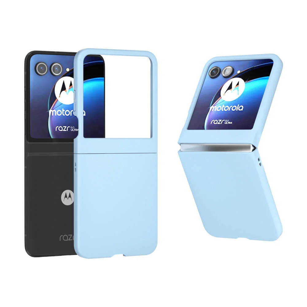 Imagem 4 de 5 do produto Capa Premium para Motorola Razr 50 Ultra - Encaixe Perfeito, Design Elegante, Leve e Fina, Proteção contra Arranhões e Uso Diário - Cor: Azul Claro