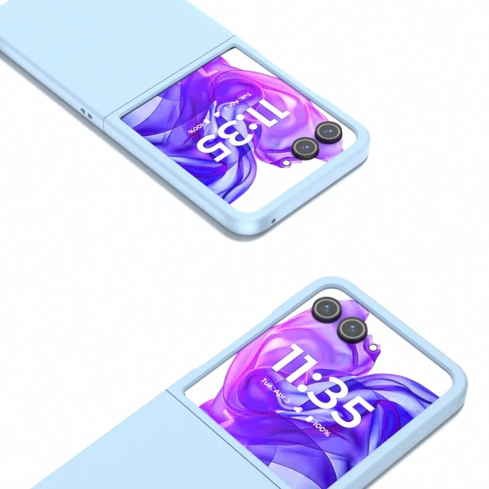 Imagem 5 de 5 do produto Capa Premium para Motorola Razr 50 Ultra - Encaixe Perfeito, Design Elegante, Leve e Fina, Proteção contra Arranhões e Uso Diário - Cor: Azul Claro