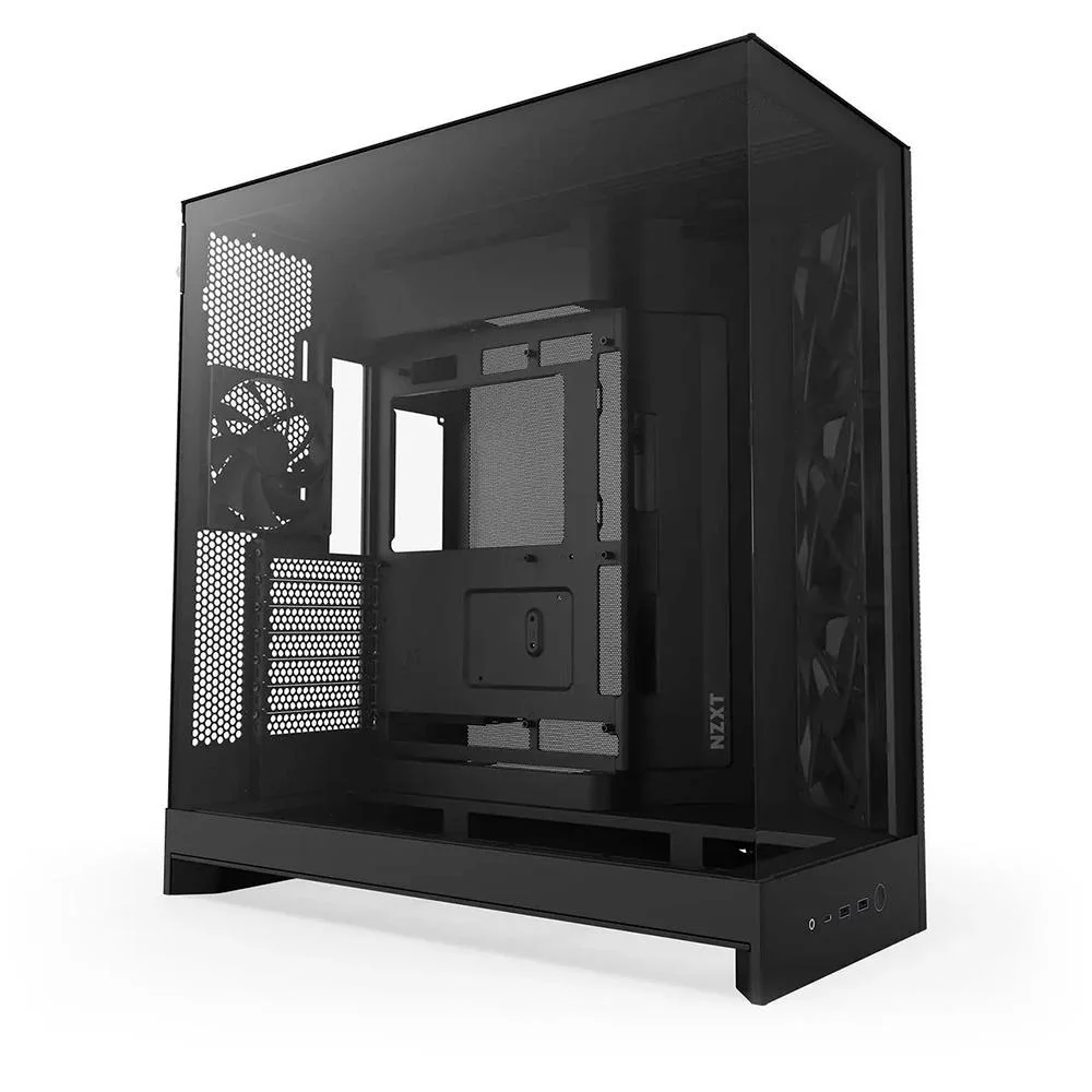 Gabinete Gamer Nzxt H9 Flow Frontal Diagonal 4 Fans Preto