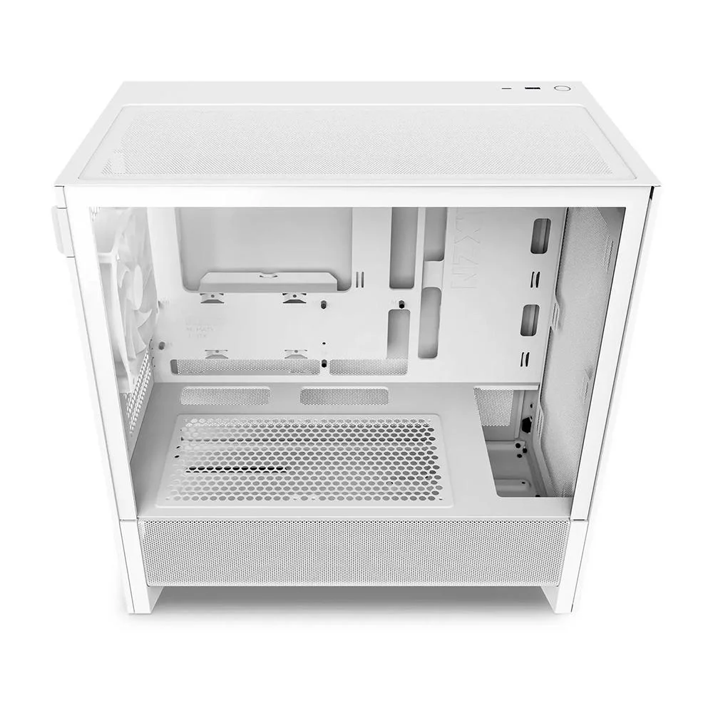 Imagem 2 de 5 do produto Gabinete Gamer Nzxt H3 Flow Micro Atx Com 1 Fan Branco
