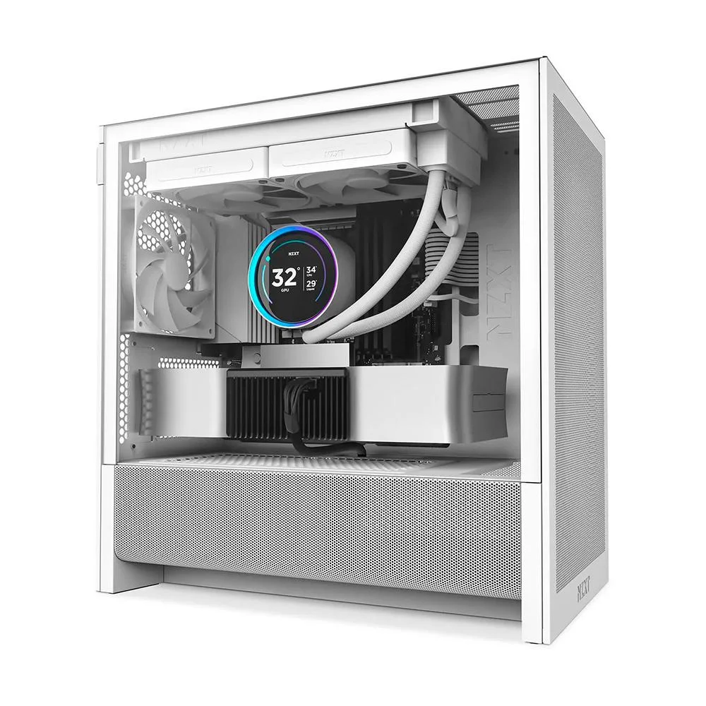 Imagem 3 de 5 do produto Gabinete Gamer Nzxt H3 Flow Micro Atx Com 1 Fan Branco