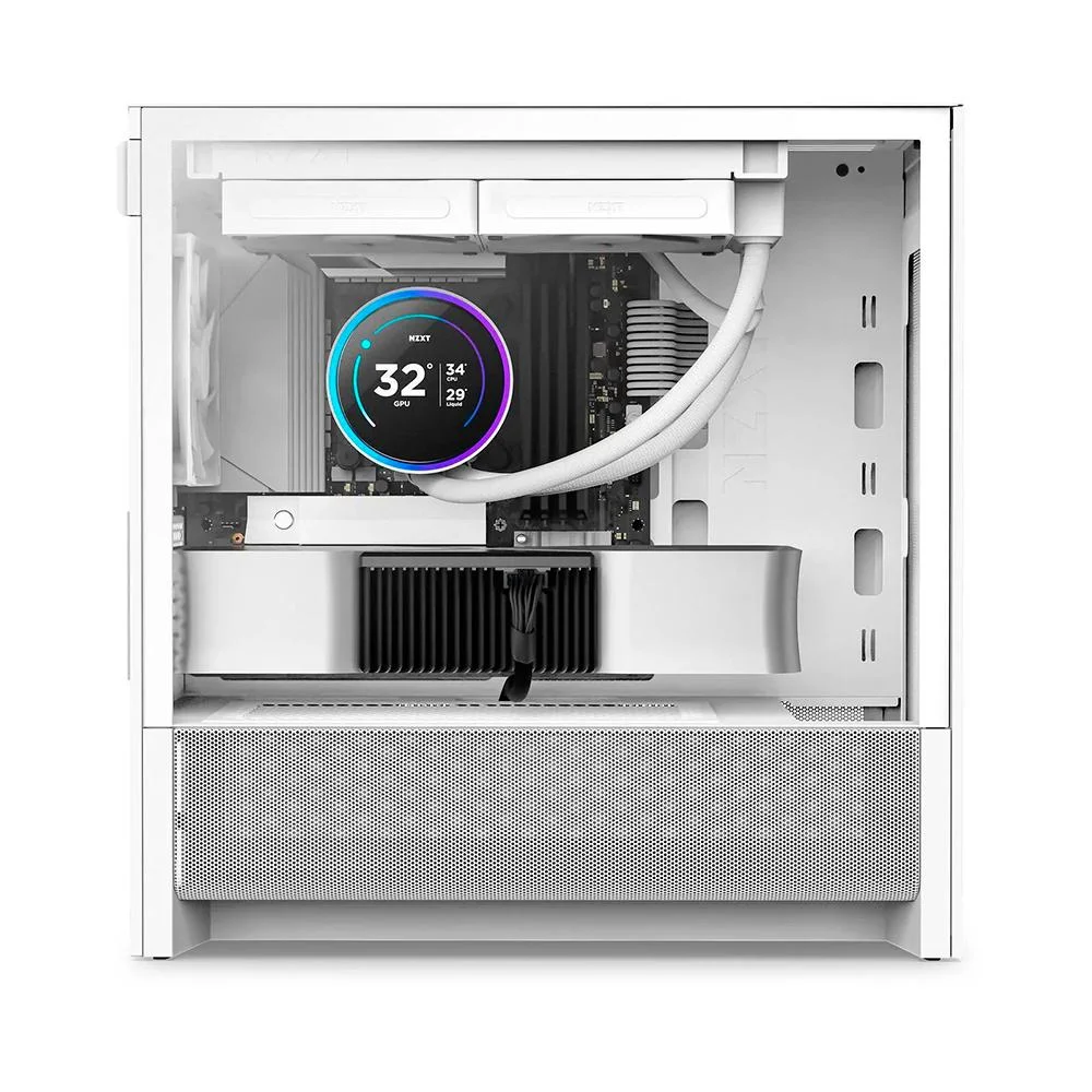 Imagem 4 de 5 do produto Gabinete Gamer Nzxt H3 Flow Micro Atx Com 1 Fan Branco