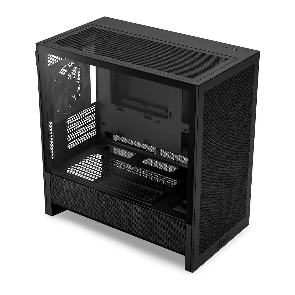 Gabinete Gamer Nzxt H3 Flow Micro Atx Com 1 Fan Preto