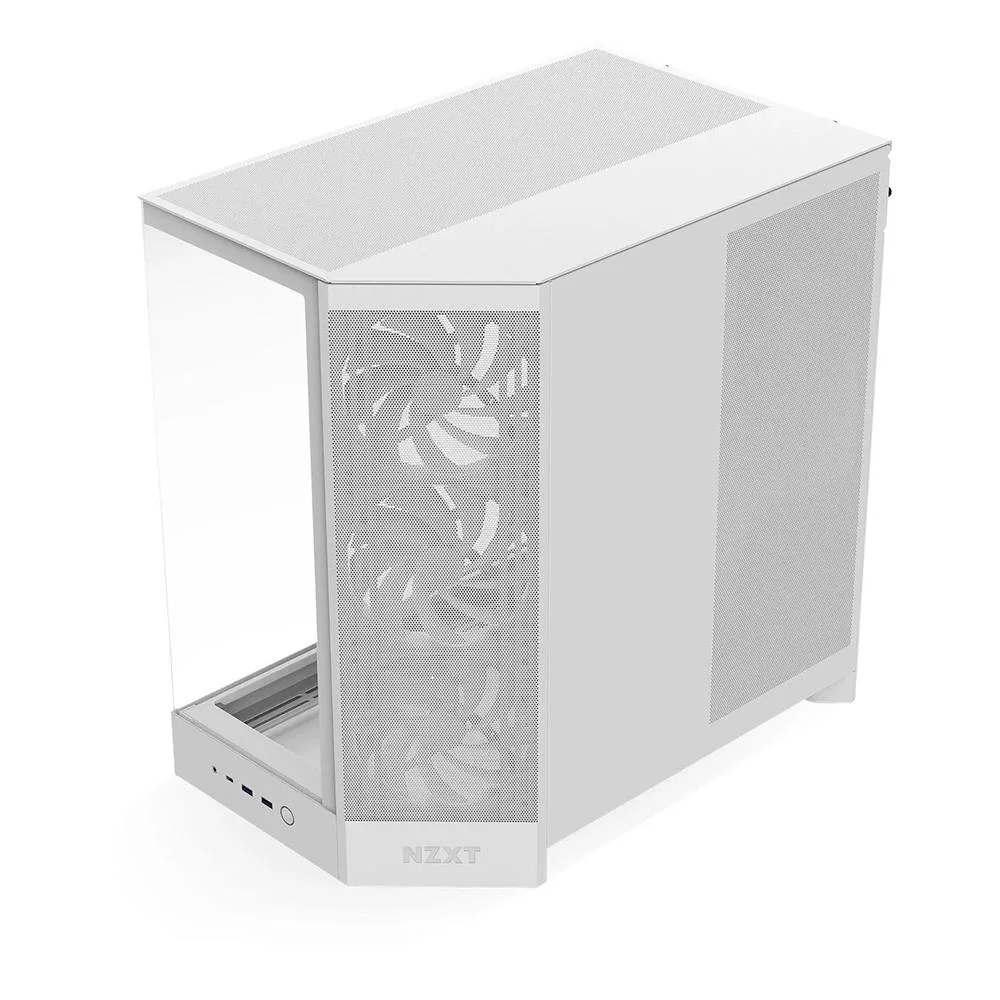 Imagem 4 de 5 do produto Gabinete Gamer Nzxt H9 Flow Frontal Diagonal 4 Fans Branco