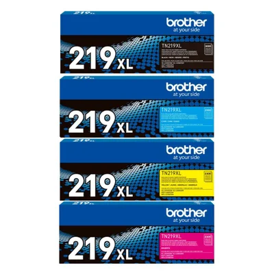 4 Toner Tn219xl Tn 219 Tn-2019xl Hl-l3240cdw Dcp-l3560cdw Mfc-l3760cdw