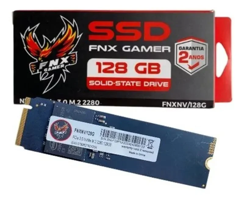 Hd SSD 128GB Fnx Gamer, M2 2280 Nvme, Fnxnv/128g