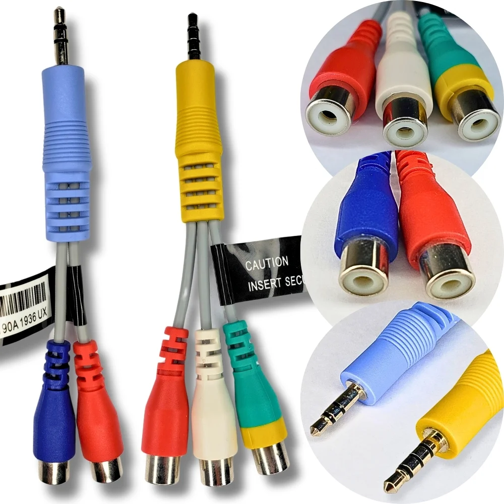 Imagem 4 de 5 do produto Kit Cabo Componente Av Adaptador P2 P3 Rca Smart Tv Samsung