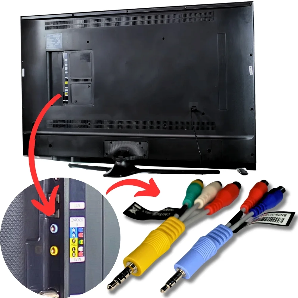 Imagem 5 de 5 do produto Kit Cabo Componente Av Adaptador P2 P3 Rca Smart Tv Samsung