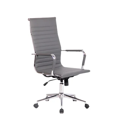 Cadeira De Escritório Presidente Giratória Com Relax New Best Cinza