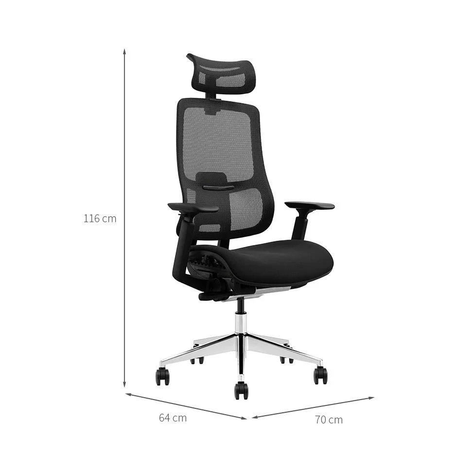 Imagem 5 de 5 do produto Cadeira De Escritório Presidente Giratória Nr17 Leonor Preta