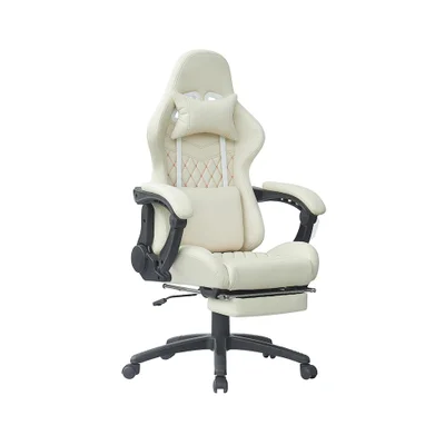 Cadeira Gamer Creed Creme E Laranja