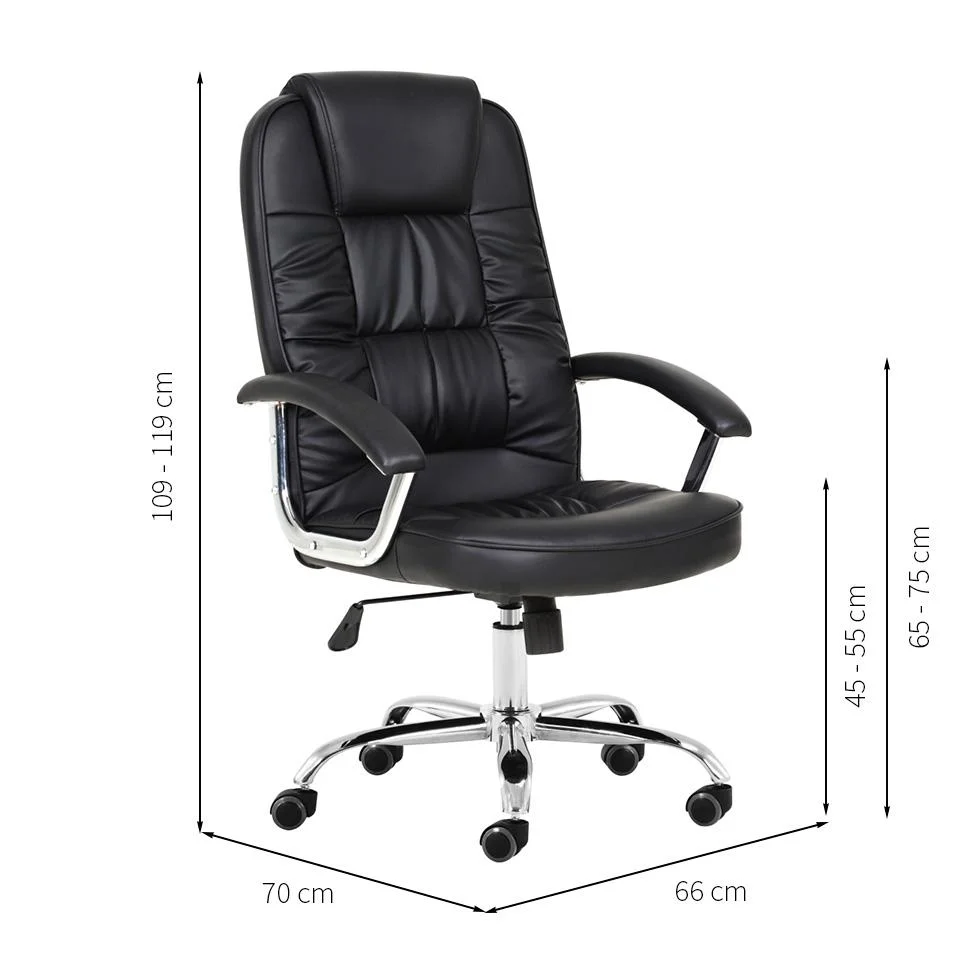 Imagem 5 de 5 do produto Cadeira De Escritório Presidente Giratória Com Relax Finland Preta