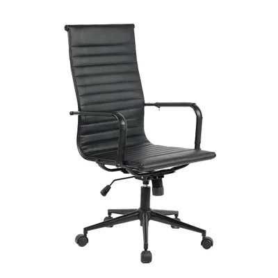 Cadeira De Escritório Presidente Giratória Com Relax New Best All-black Preta