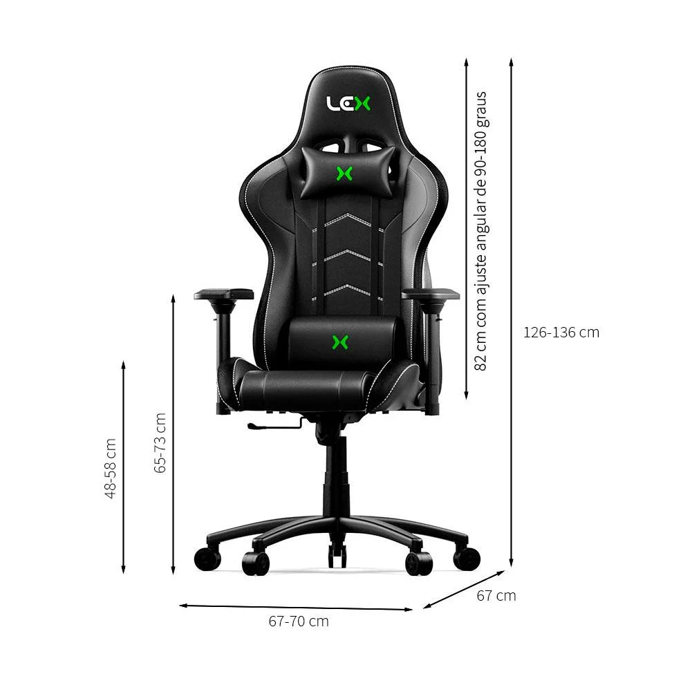 Cadeira Gamer Olympians Zeus LED RGB Preta Cadeira Gamer Olympians Zeus LED RGB Preta