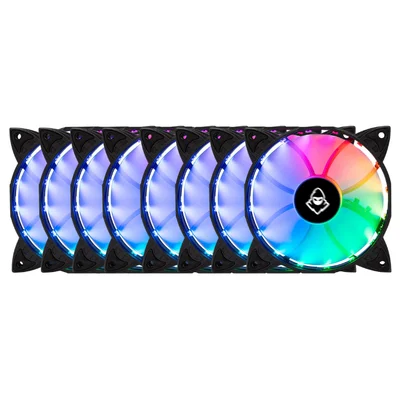 Kit 8 Fans Mancer Z100 RGB Com Controladora 120mm - Mcr-z10RGB-01
