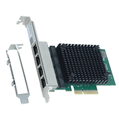 Placa De Rede 2.5g Quad Port Rj45 PCi-e X4 PCyes Lc2500-it4p