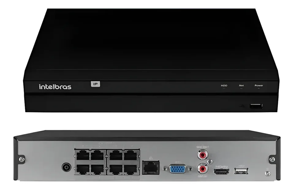 Nvd Intelbras 1408 8 Canais 4k Ultra Hd Rede Ip Com Hd 1TB