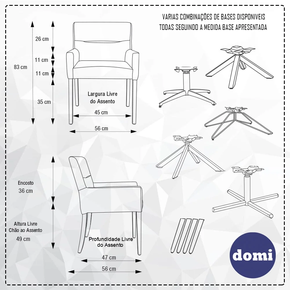 Imagem 2 de 5 do produto Cadeira Para Sala Angel Giratória Giromad Veludo Rose - Nexta Casa