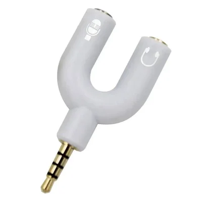Adaptador P3 Macho X P2 Femea Branco Md9 - 8015