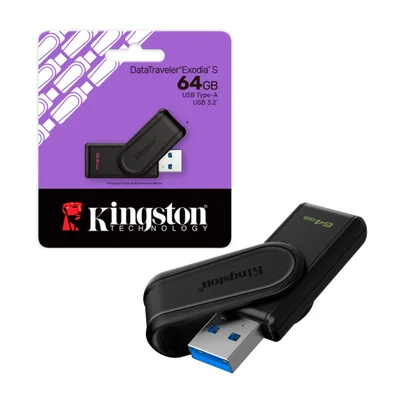 Pen Drive 64gb Usb 3.2 Datatraveler Exodia S 100mbs Leit Dtxs/64gb Kingston