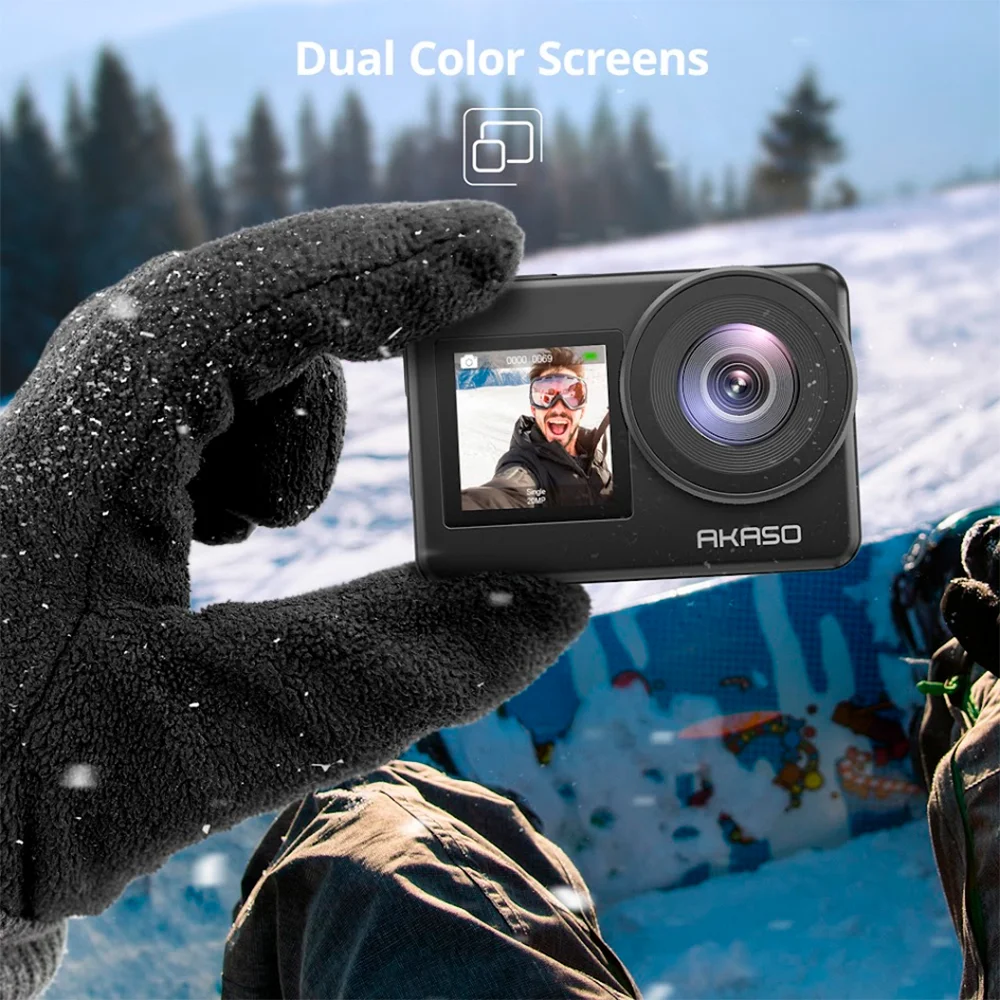 Imagem 2 de 5 do produto Câmera Ação Akaso Action Brave 7 4k30fps, Wi-fi, Preta