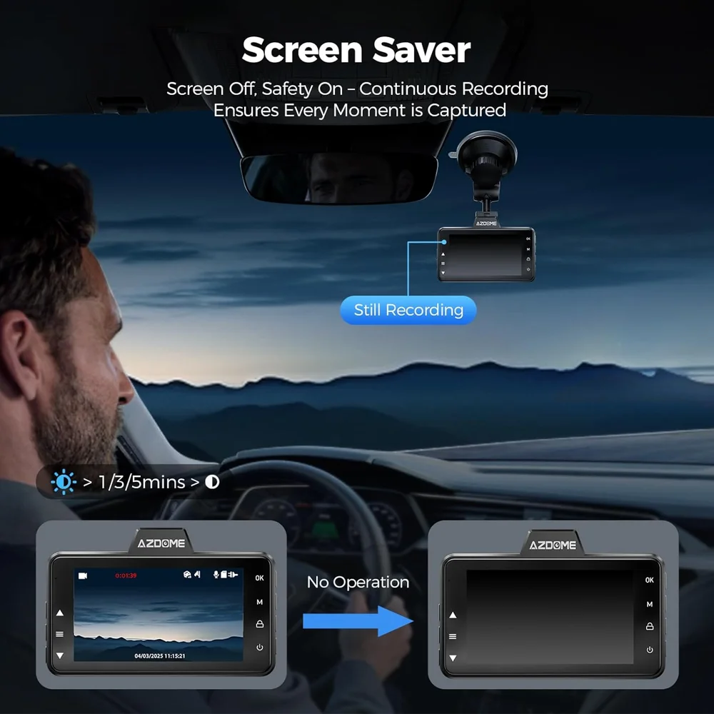 Câmera Veicular Azdome M01 Pro Dual 1080p Adas + Micro Sd