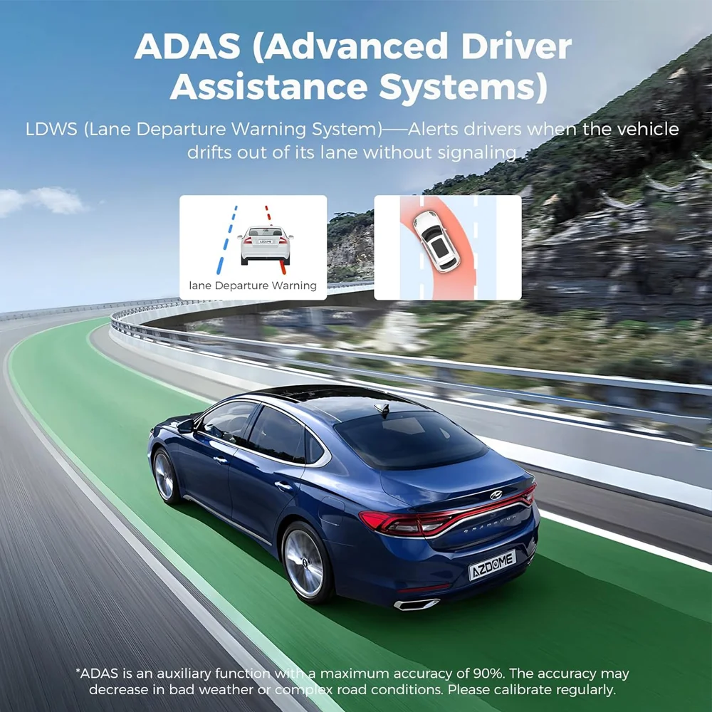 Câmera Veicular Azdome M01 Pro Dual 1080p Adas + Micro Sd