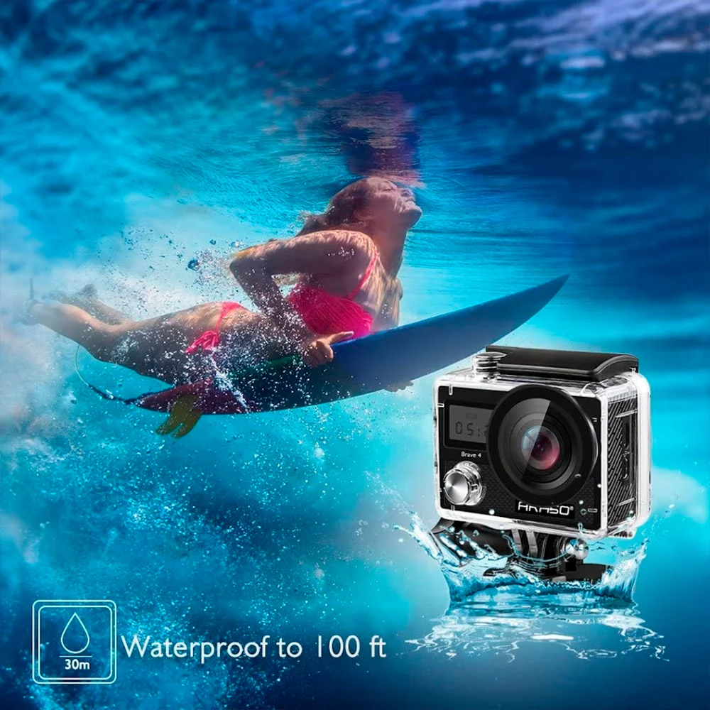 Câmera Ação Akaso Action Brave 4 4k30fps, Wi-fi, Preta