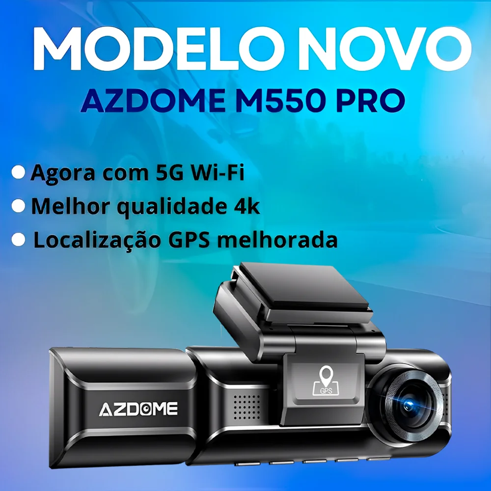 Imagem 4 de 5 do produto Câmera Painel Azdome M550 Pro Dashcam Wi-fi 3ch Gps 3.18