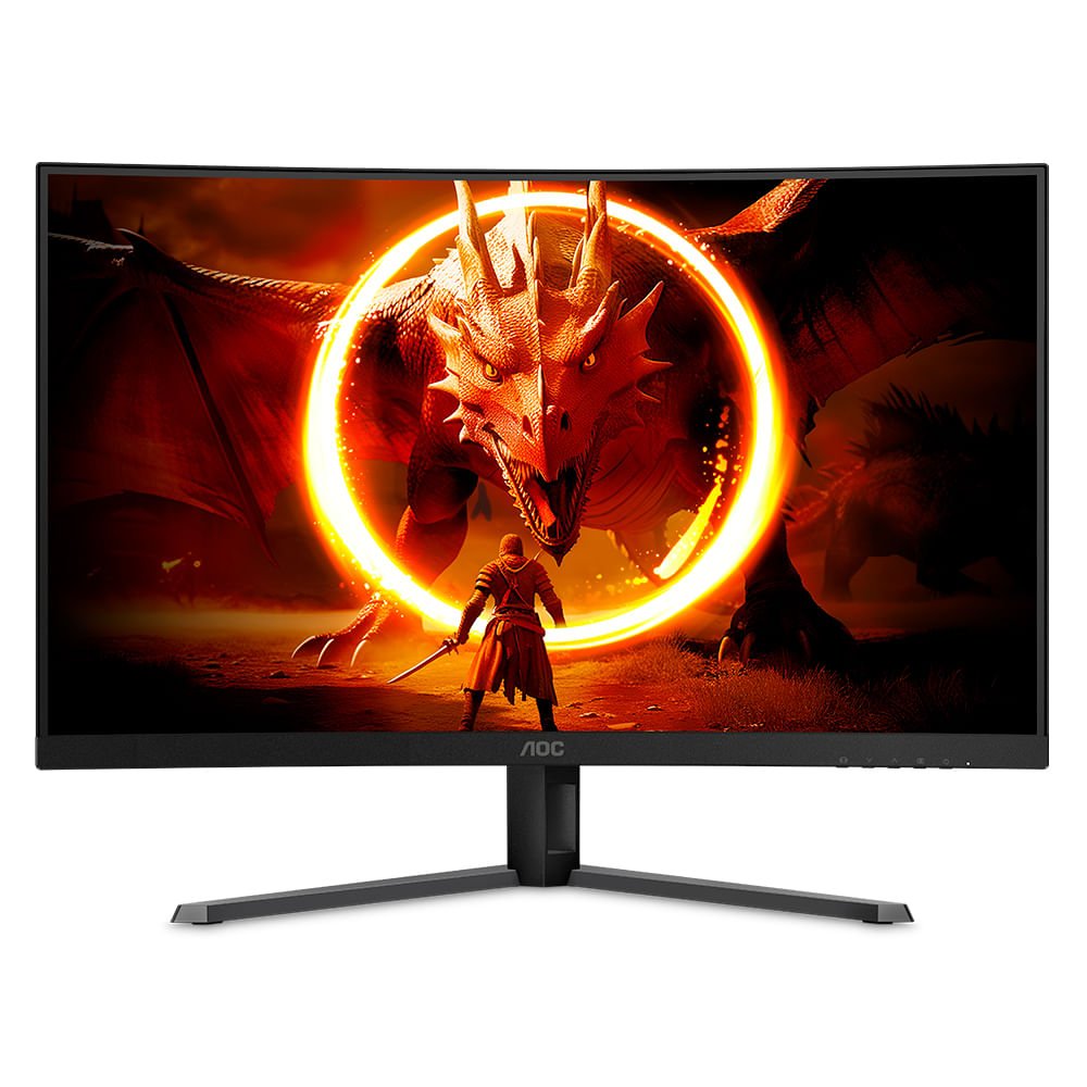 Monitor Gamer Curvo Agon Quad 32” Aoc Wqhd, 180hz, 0.5ms Com 3.500:1 De Contraste - Cq32g4e/57 - Bivolt