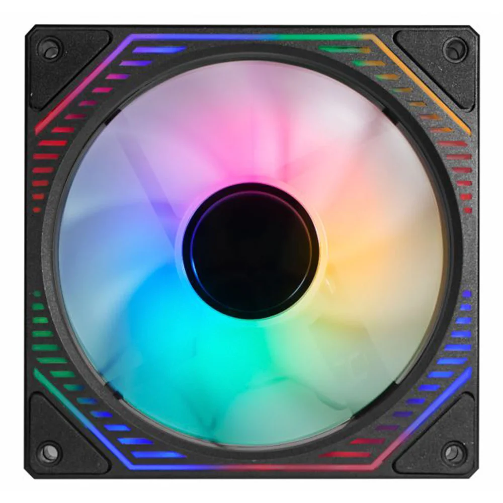 Cooler Fan Para Gabinete K-mex Infinite Multicolor Aa-xaf1, 120mm, RGB, Silencioso, 4 Pinos Molex, Preto - Aaxaf114atzab0x 6
