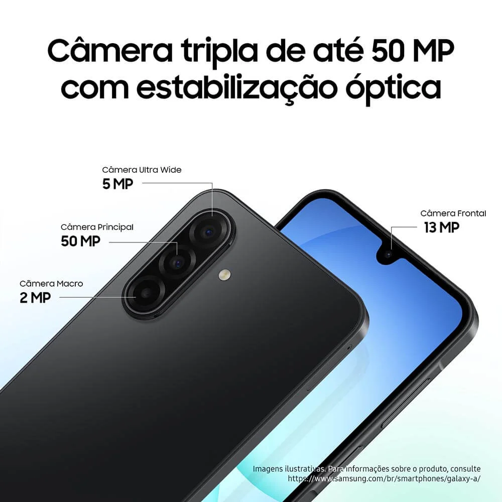 Smartphone Samsung Galaxy A17 5g Com Ia, 128 GB, 4 GB RAM, Câm De 50mp, Tela De 6.7”, Nfc, Ip54,... 6