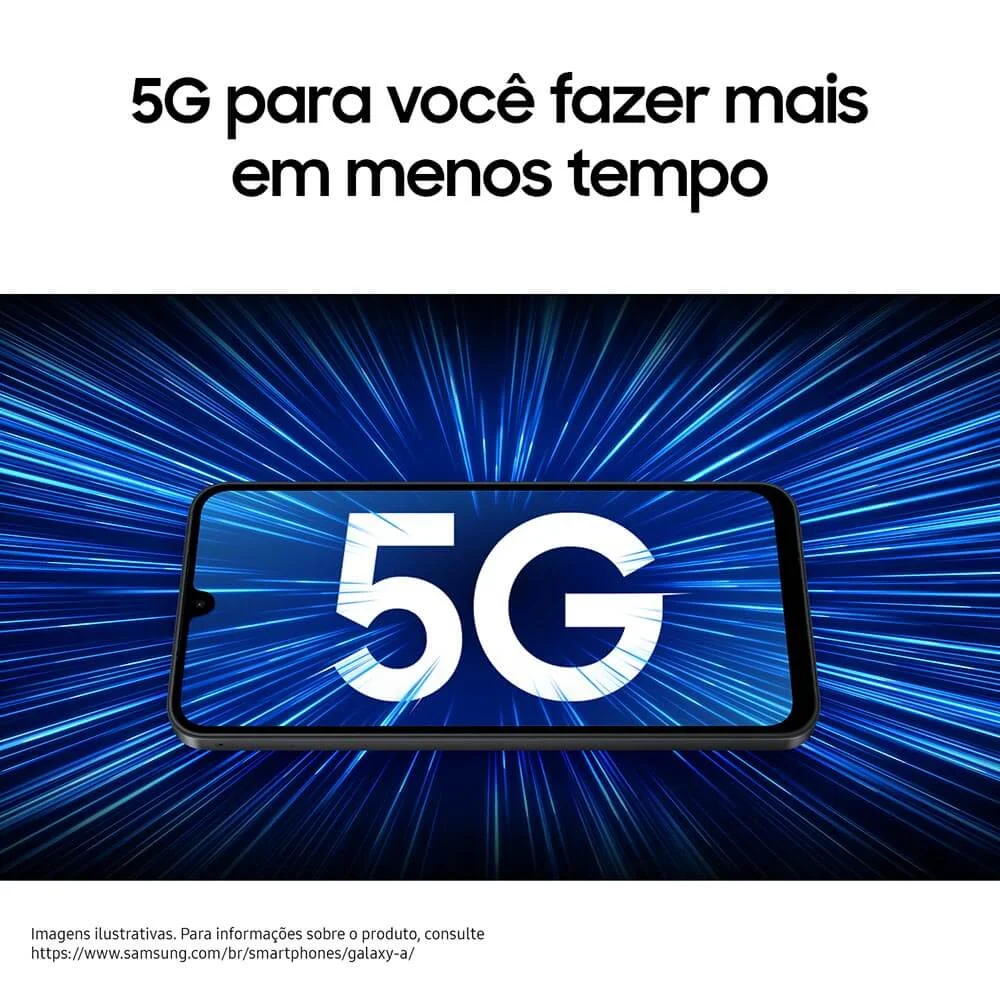 Imagem 2 de 5 do produto Smartphone Samsung Galaxy A17 5g Com Ia, 128GB, 4GB RAM, Câm De 50mp, Tela De 6.7”, Nfc, Ip54, Cinza