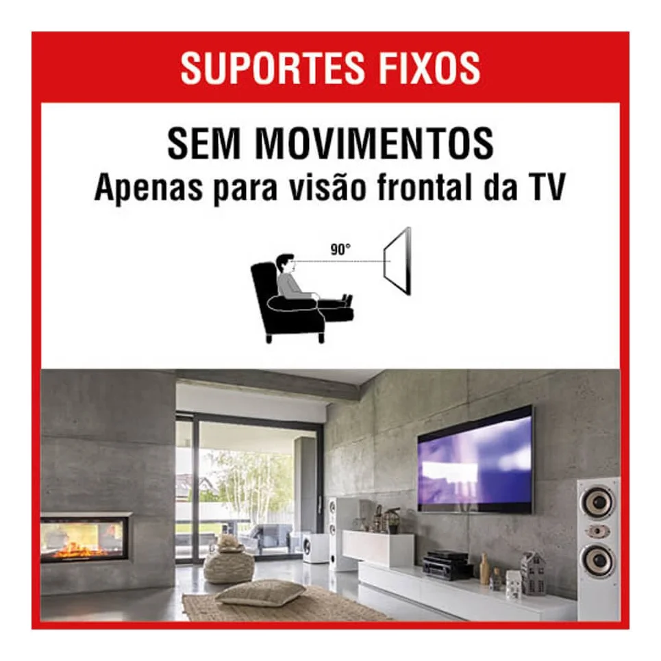 Imagem 4 de 5 do produto Suporte Para Televisão Universal Kit 30 Peças De 10 A 71 Pol Preto Cs0060u-kit30