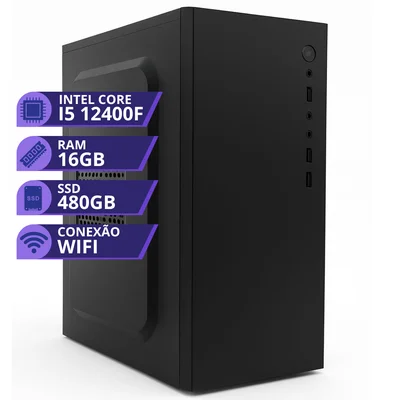 Computador Cpu Intel Core i5 12400f 12ª 16gb Ddr4 SSD 480GB