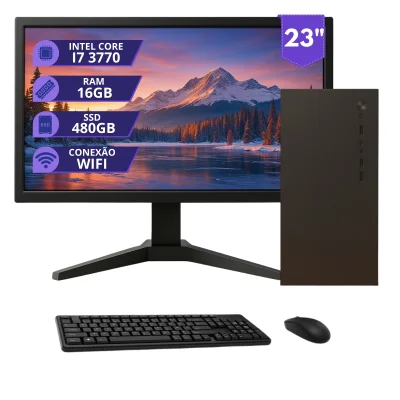 Computador Completo Intel i5 12400f 16gb 240GB Monitor 19