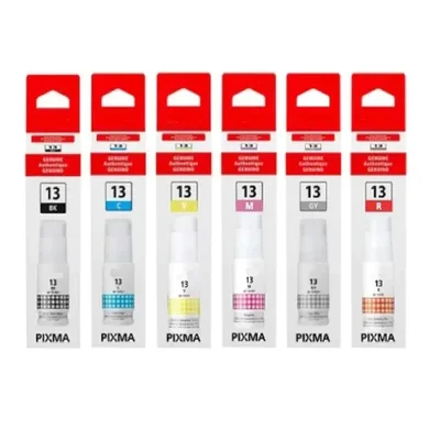 Kit 6 Cores Tinta Gi13 Gi13   Para Impressora Mega Tank G510 G610 G510 G610 6x60ml - Spak