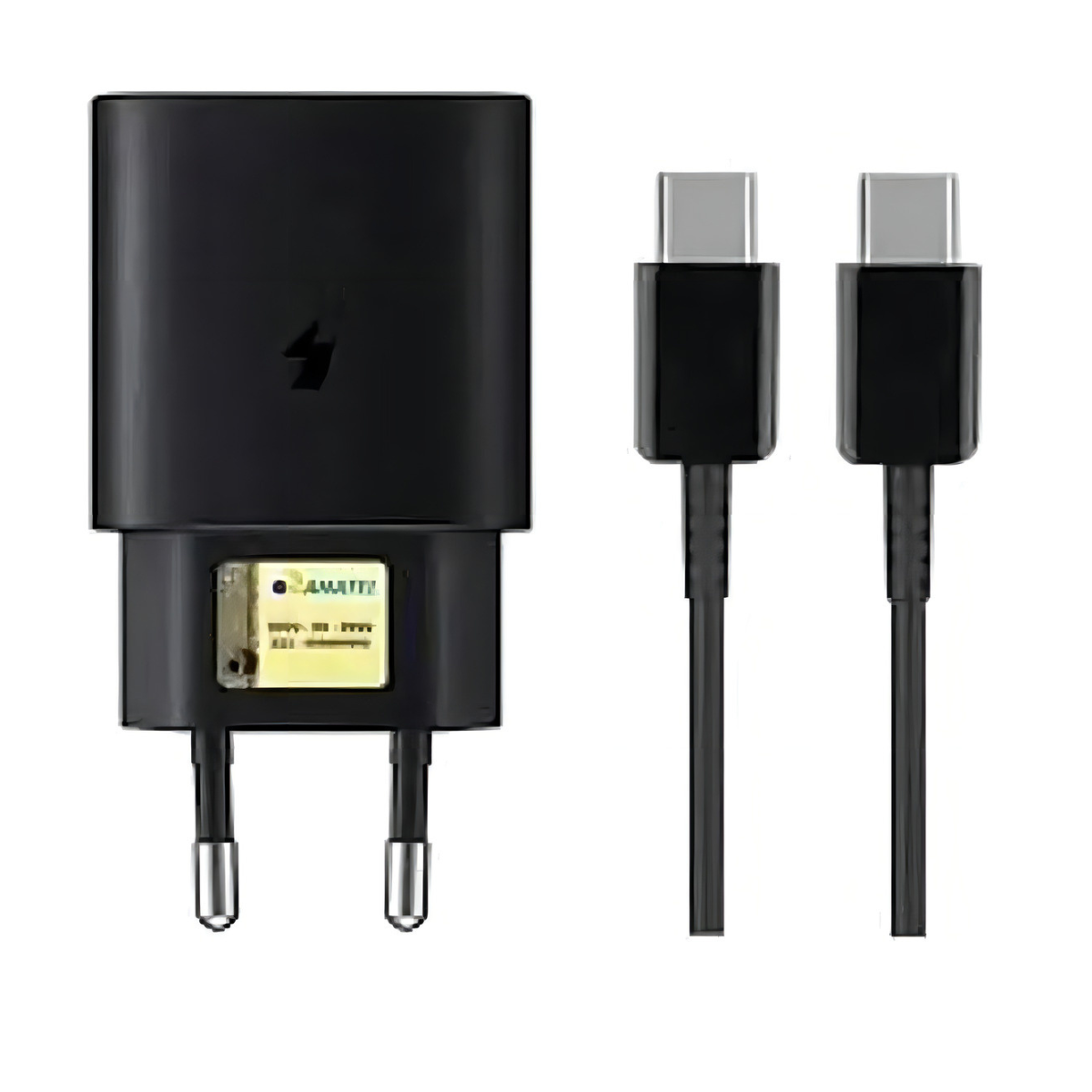 Carregador Elétrico Preto / Fonte Turbo Rápido Bivolt Com Cabo Tipo C