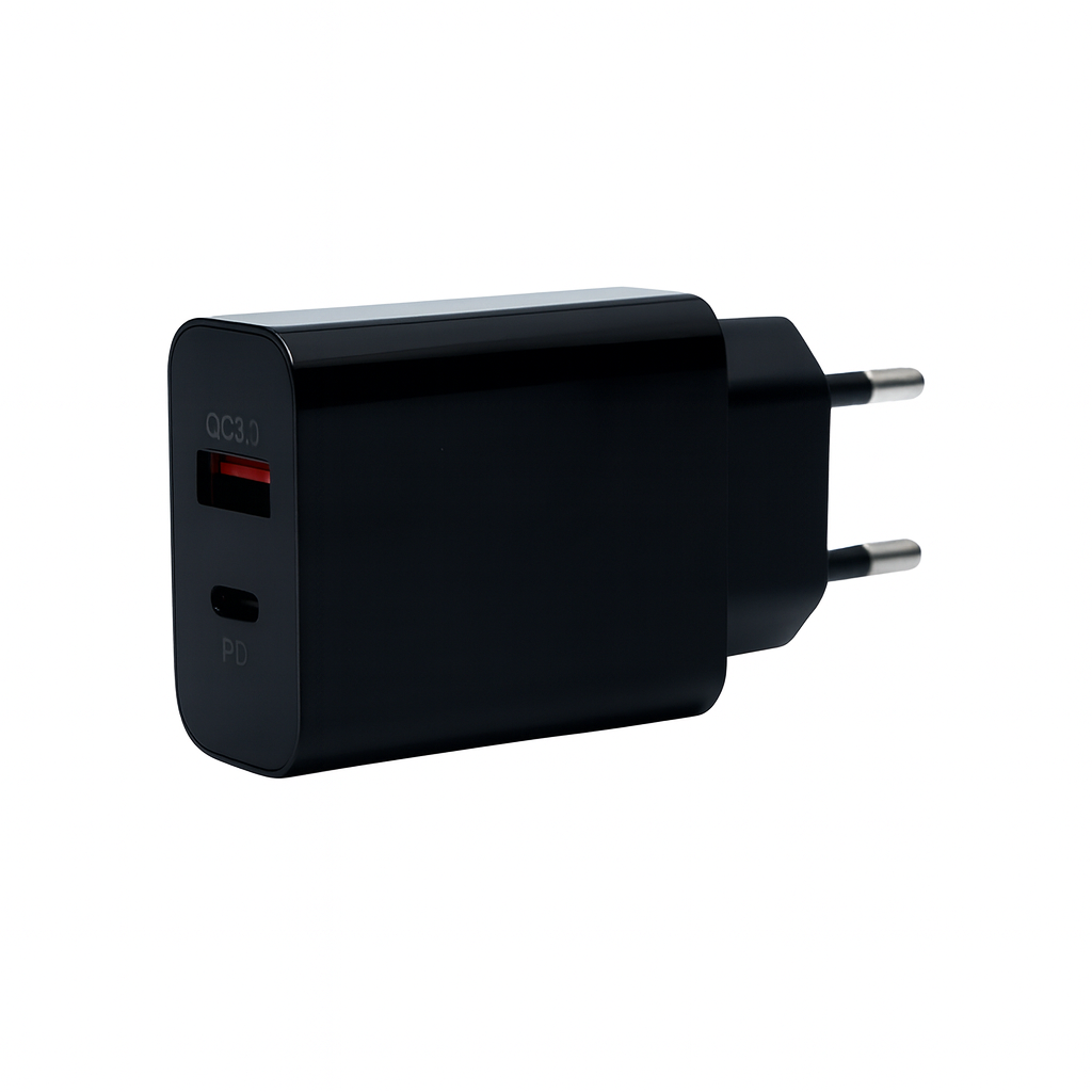 Carregador Preto Turbo / Fonte Turbo Rápida Bivolt Com Cabo Tipo C Incluso