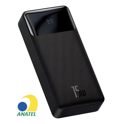 Power Bank Compacto Preto 22.5w Display Carregamento Instantâneo
