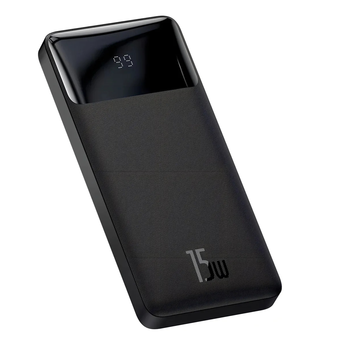 Power Bank Ultrafino Rápido Preto 22.5w Tecnologia Moderna