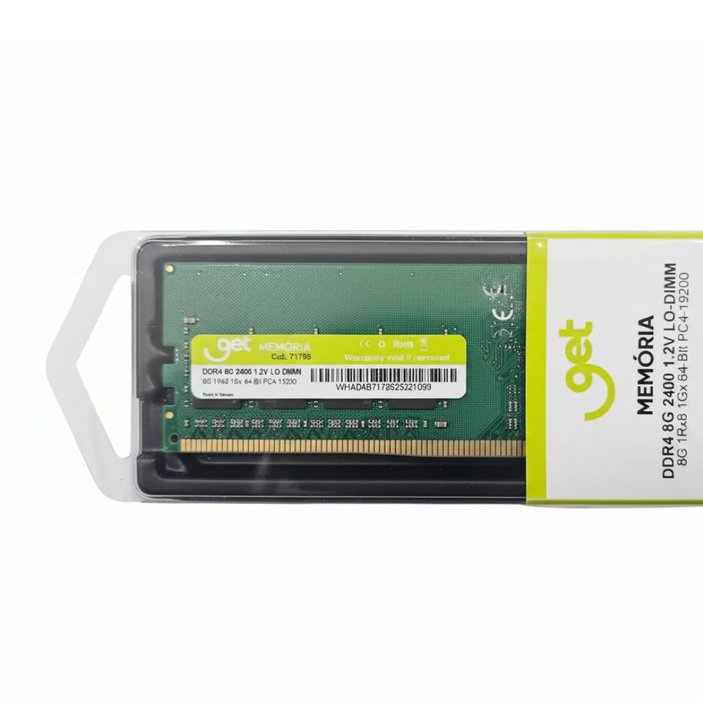 Imagem 4 de 5 do produto Memória Ram Desktop Get 8GB 2400mhz Ddr4, Dimm 288 Pinos, Alto Desempenho