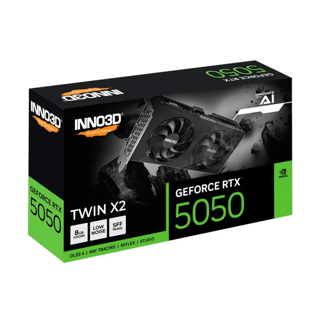 Placa De Video Gpu Inno3d Geforce RTX 5050 Twin X2 8GB 128bits Gddr6 N50502-08d6-174071n 8