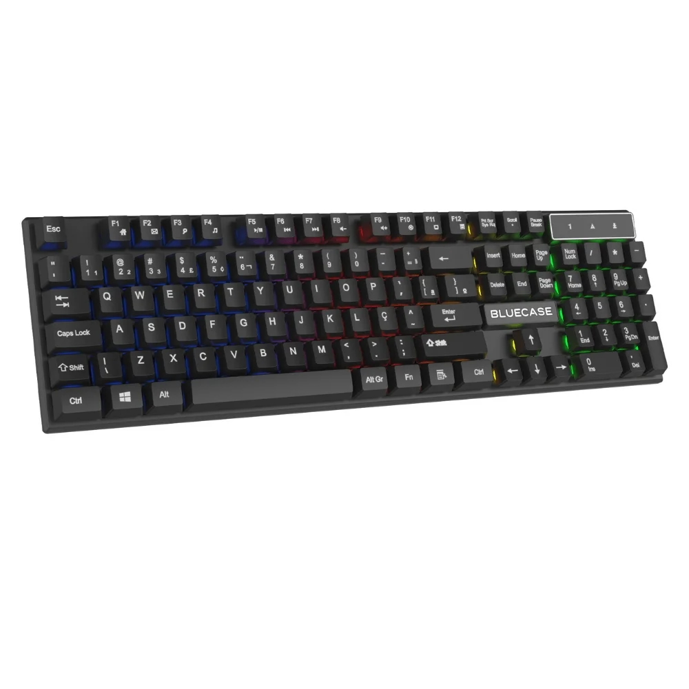 Imagem 4 de 5 do produto Kit Gamer Bluecase Play - Teclado + Mouse + Mousepad + Headset - LED Rainbow - Bghpkm-01bx
